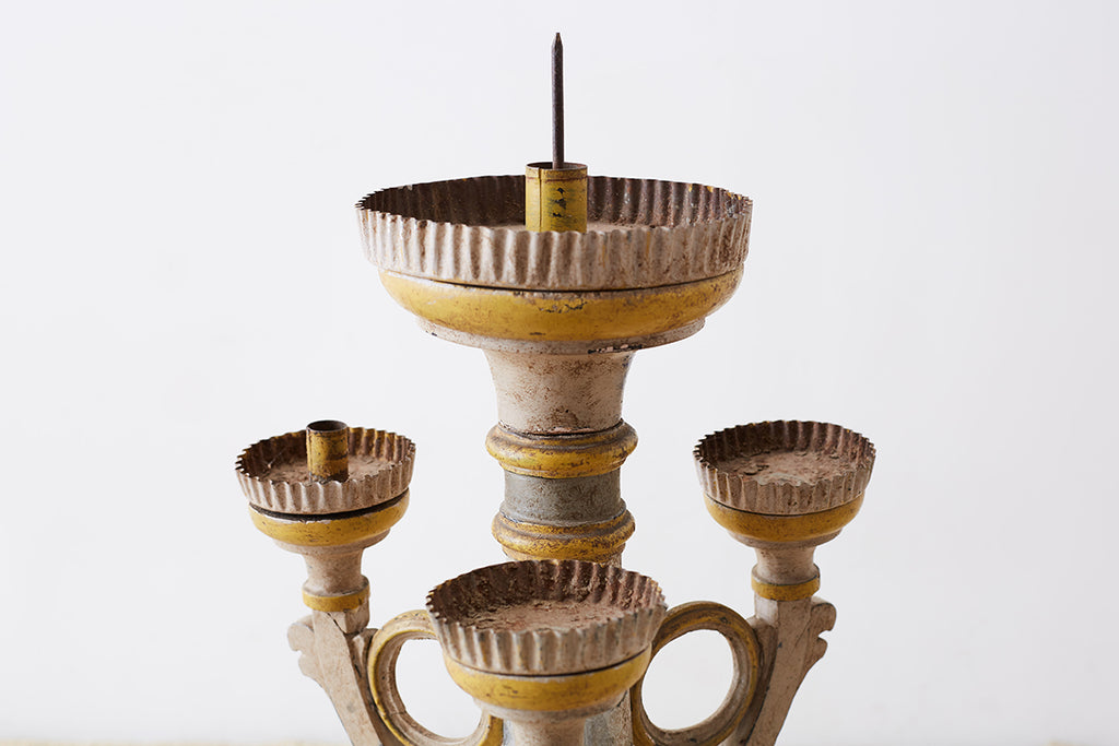 Pair of Italian Carved Three-Light Candelabras
