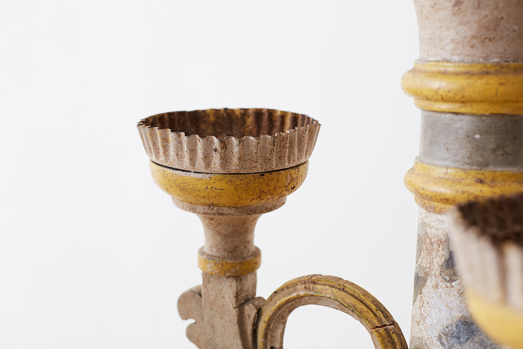 Pair of Italian Carved Three-Light Candelabras