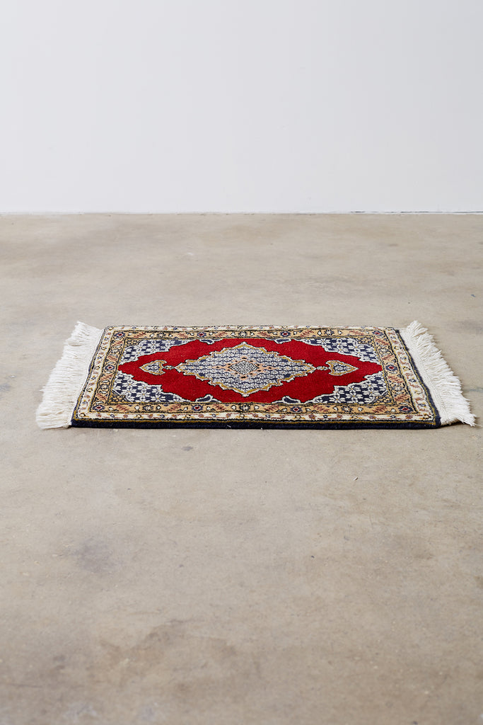 Vintage Diminutive Tabriz Style Carpet Rug