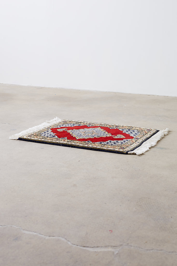 Vintage Diminutive Tabriz Style Carpet Rug