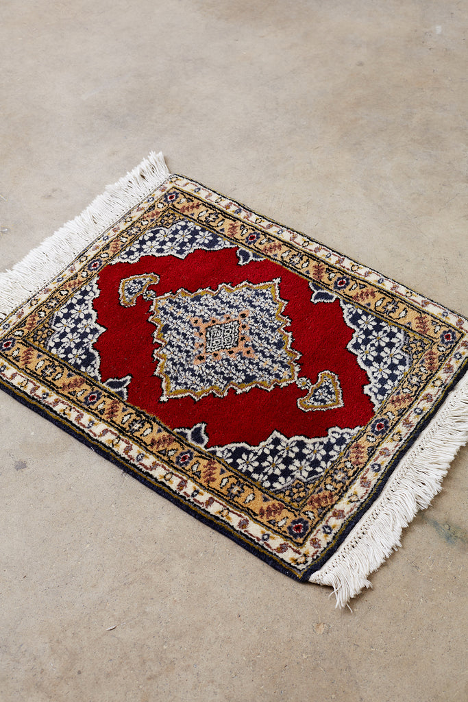 Vintage Diminutive Tabriz Style Carpet Rug