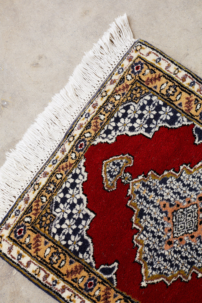 Vintage Diminutive Tabriz Style Carpet Rug