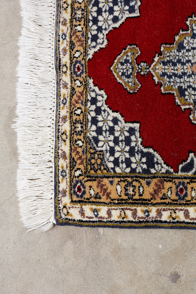 Vintage Diminutive Tabriz Style Carpet Rug