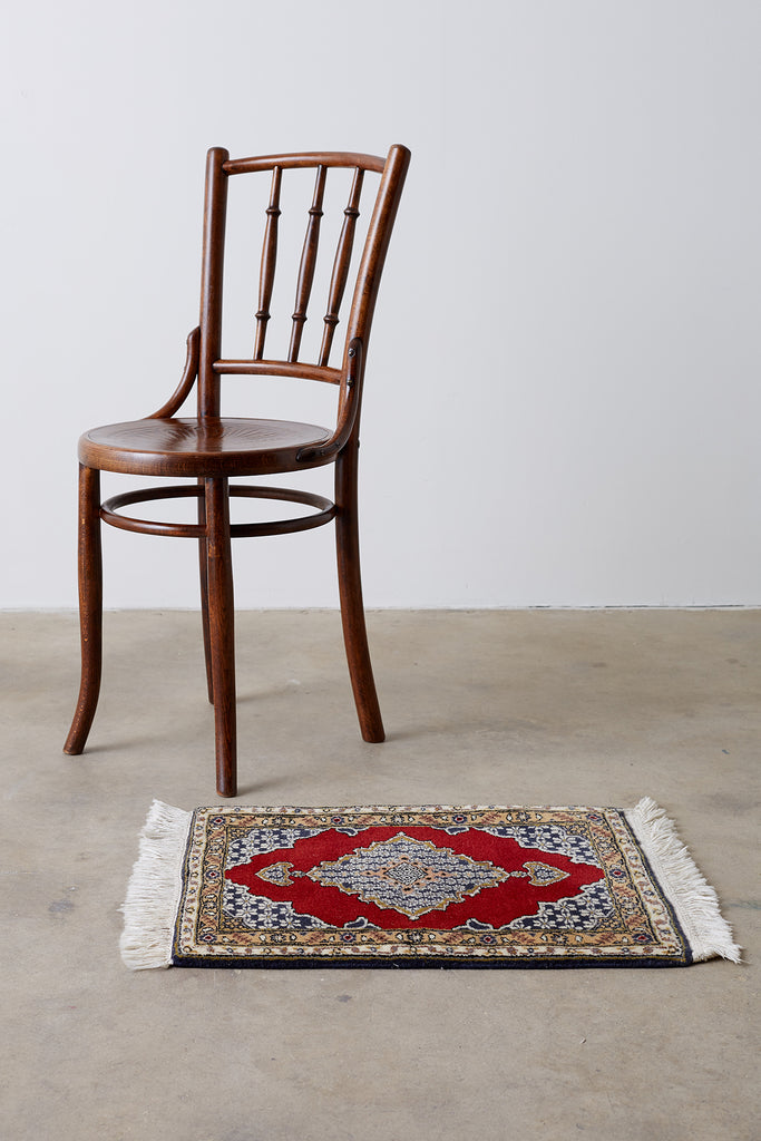 Vintage Diminutive Tabriz Style Carpet Rug