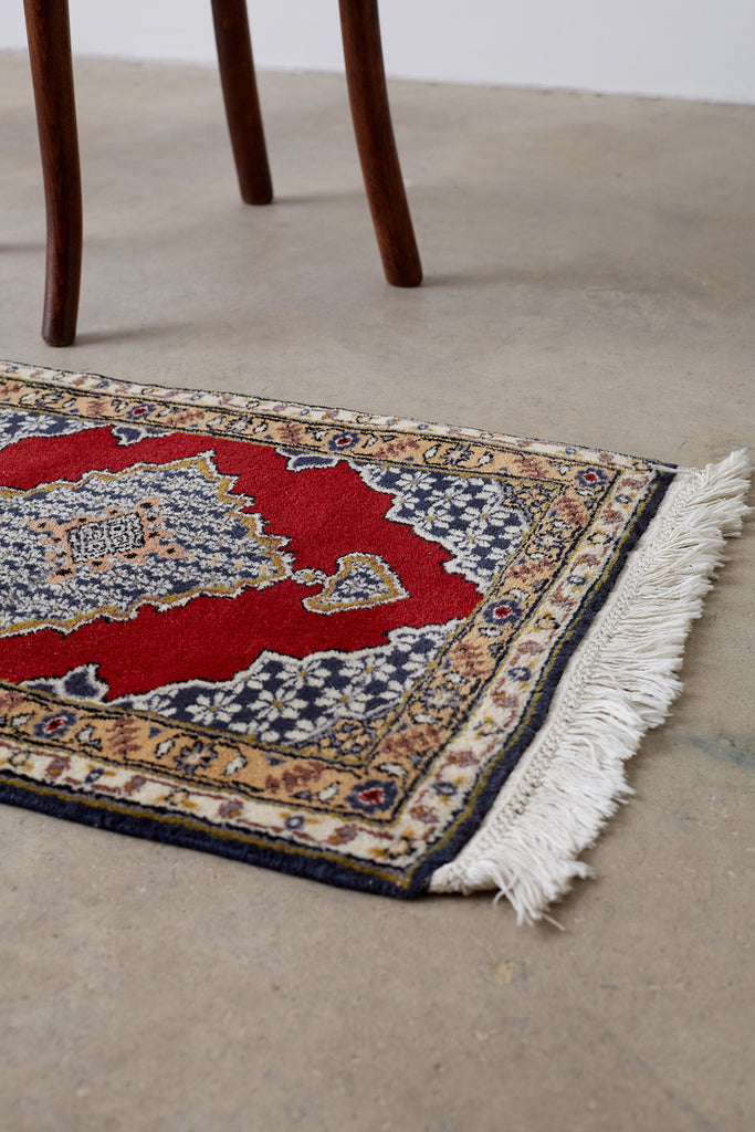 Vintage Diminutive Tabriz Style Carpet Rug