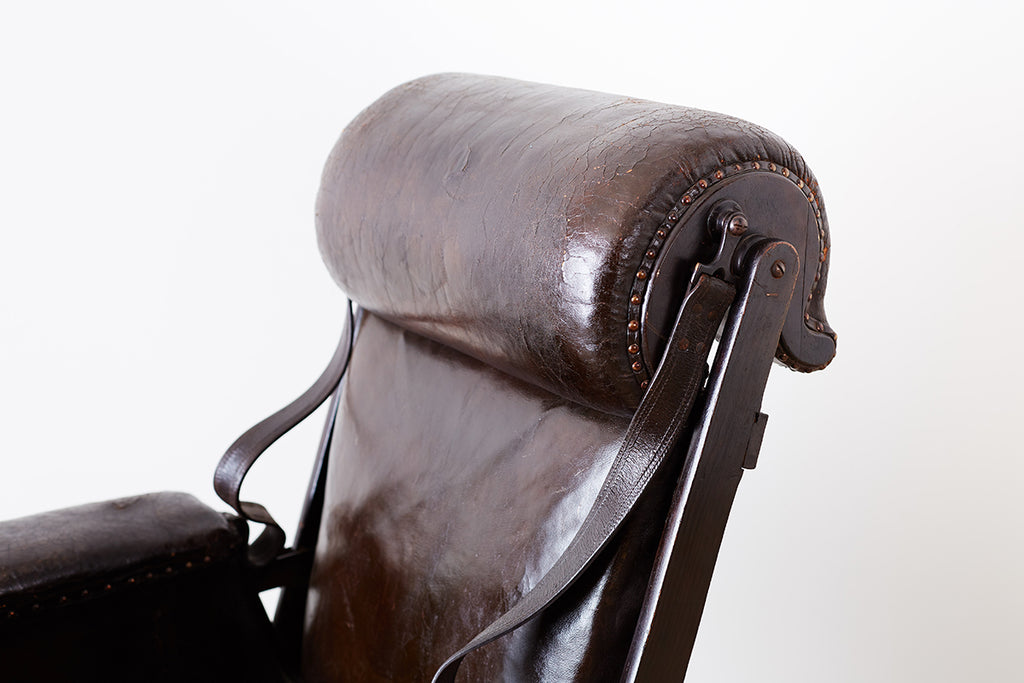 19th Century French Napoleon III Leather Reclining Armchair.0