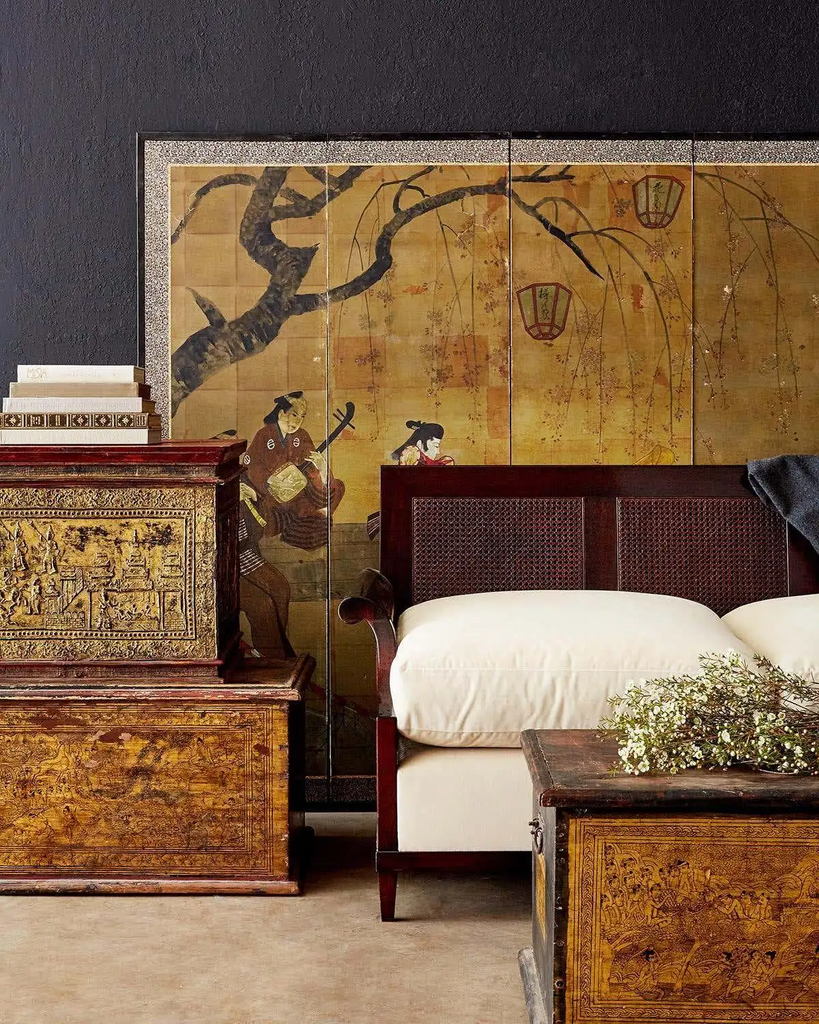 19th Century Burmese Gilded Chest or Trunk Table