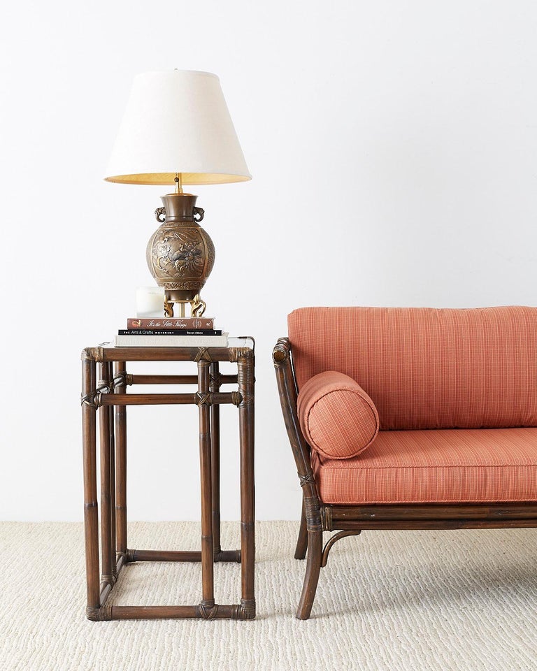 Japanese Bronze Urn Vase Mounted as Table Lamp