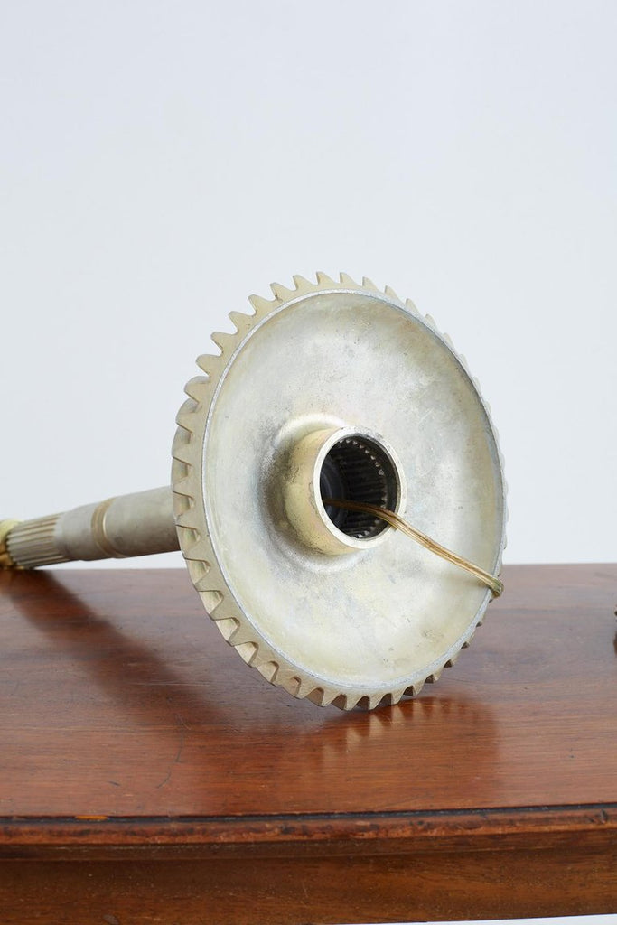 Industrial Machine Age Gear Table Lamps