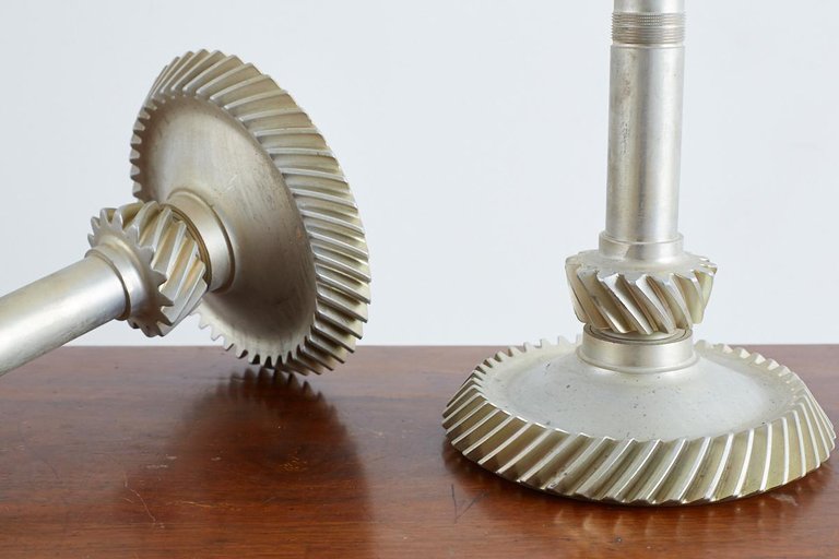 Industrial Machine Age Gear Table Lamps