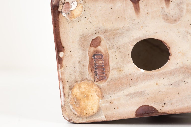 Pair of Chinese Famille Verte Foo Dogs on Stands