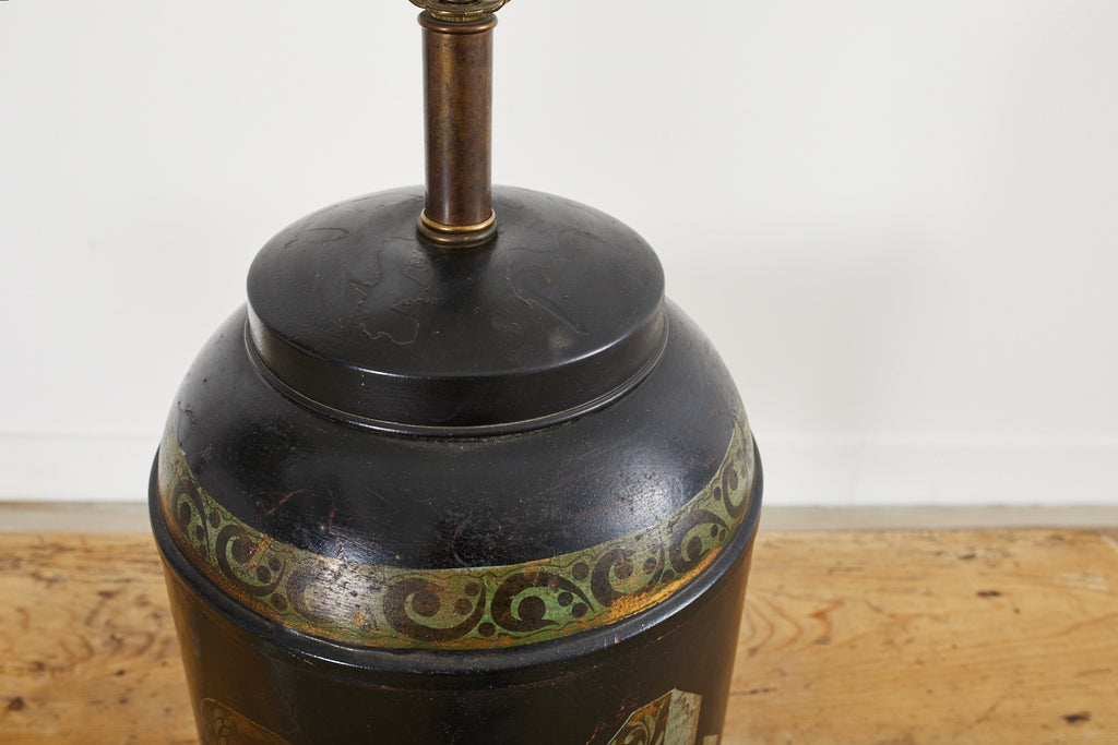 Frederick Cooper Tea Canister Tole Lamp