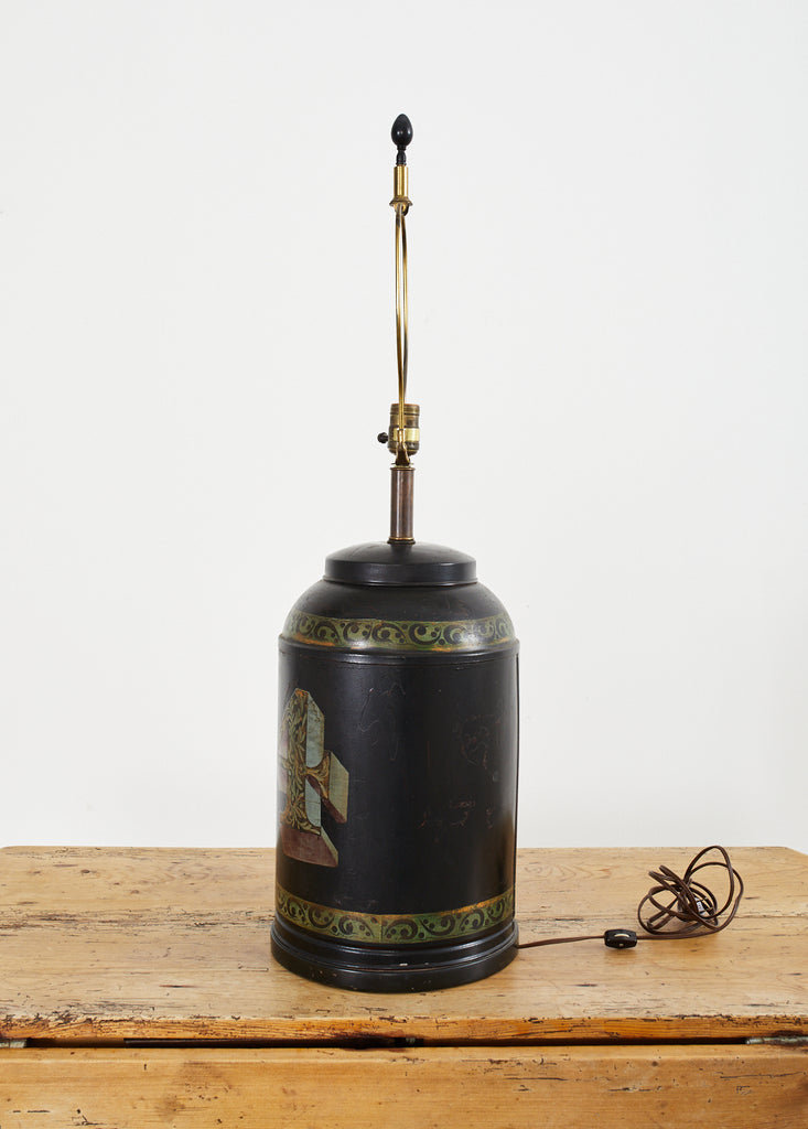 Frederick Cooper Tea Canister Tole Lamp