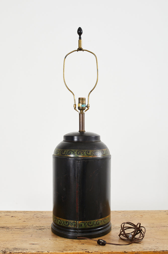 Frederick Cooper Tea Canister Tole Lamp