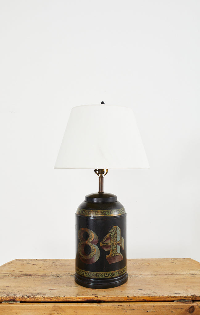 Frederick Cooper Tea Canister Tole Lamp