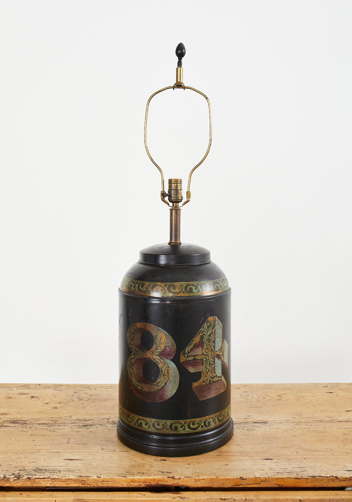Frederick Cooper Tea Canister Tole Lamp