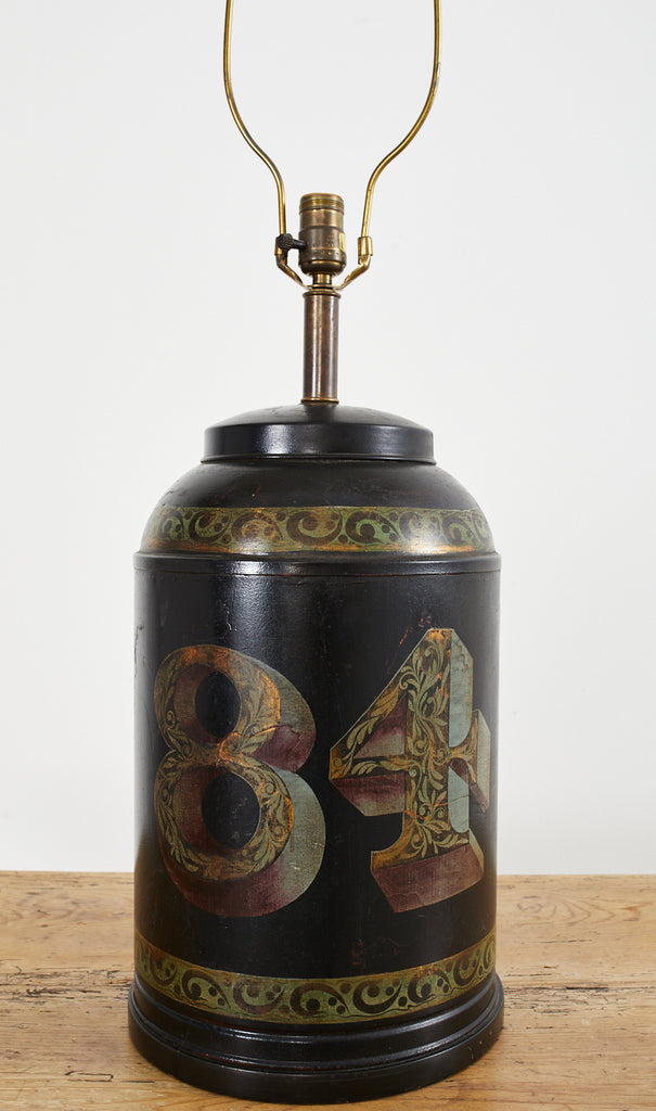 Frederick Cooper Tea Canister Tole Lamp