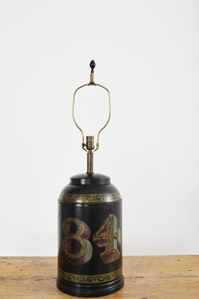 Frederick Cooper Tea Canister Tole Lamp