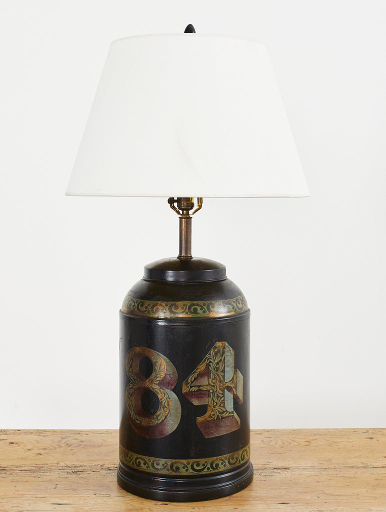 Frederick Cooper Tea Canister Tole Lamp