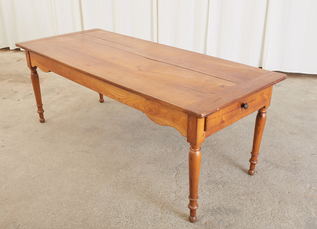 19th Century Country French Provincial Farmhouse Fruitwood Dining Table