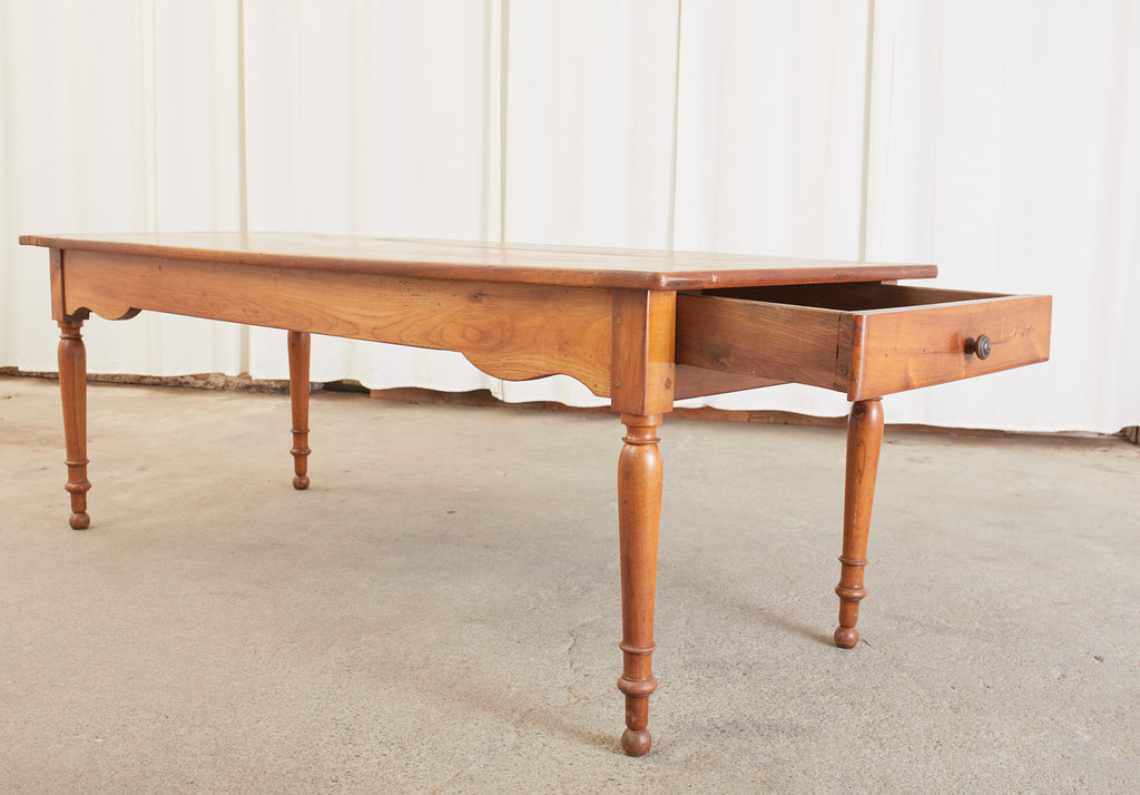 19th Century Country French Provincial Farmhouse Fruitwood Dining Table