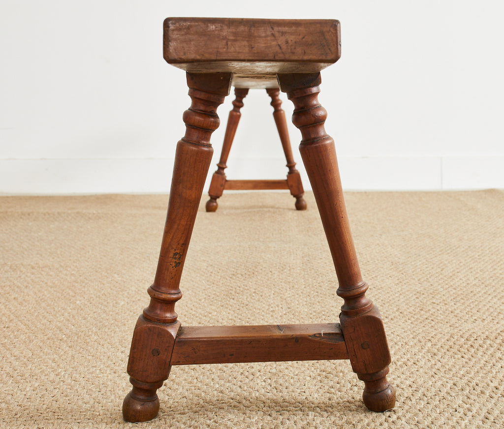 Pair of 19th Century Country French Provincial Farmhouse Benches