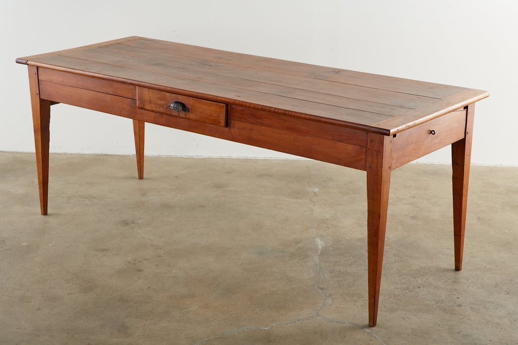 19th Century French Provincial Farmhouse Fruitwood Dining Table