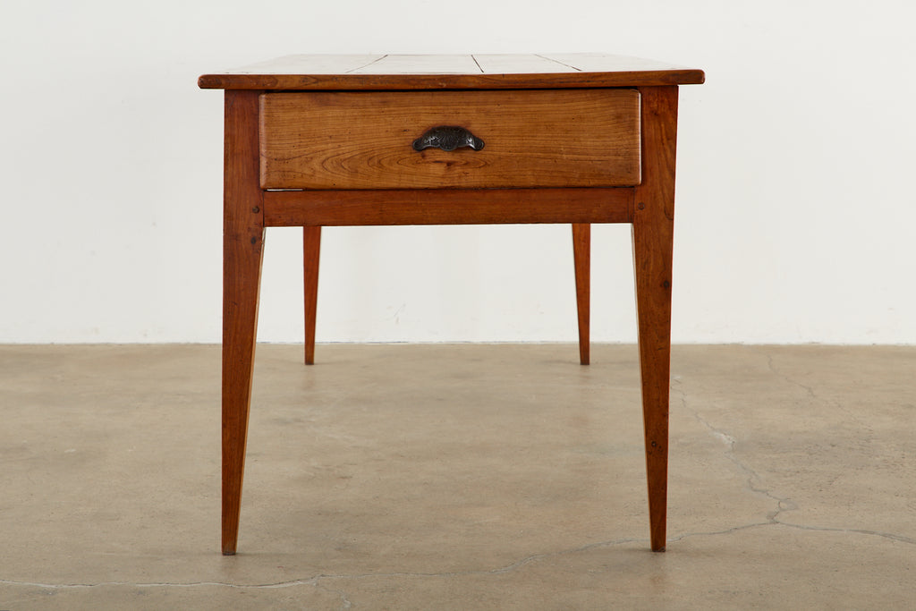 19th Century French Provincial Farmhouse Fruitwood Dining Table