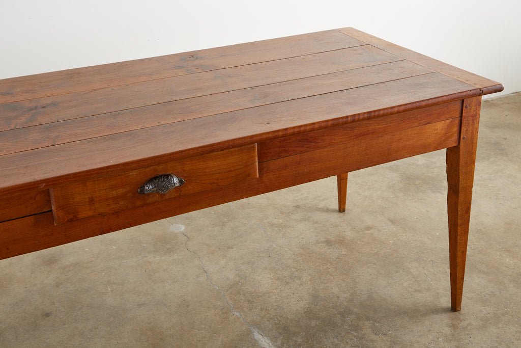 19th Century French Provincial Farmhouse Fruitwood Dining Table