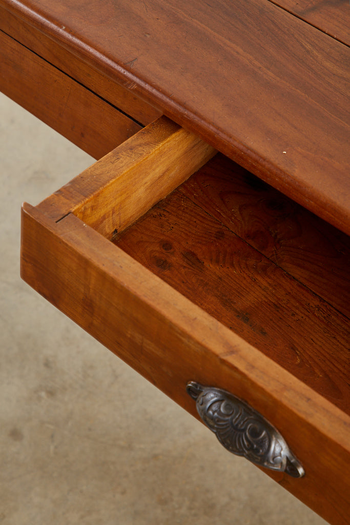19th Century French Provincial Farmhouse Fruitwood Dining Table
