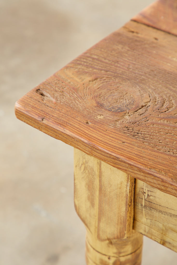 American Pine Barnwood Painted Farmhouse Dining Table