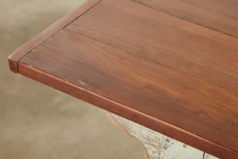 American Country Painted Pine Farmhouse Dining Table