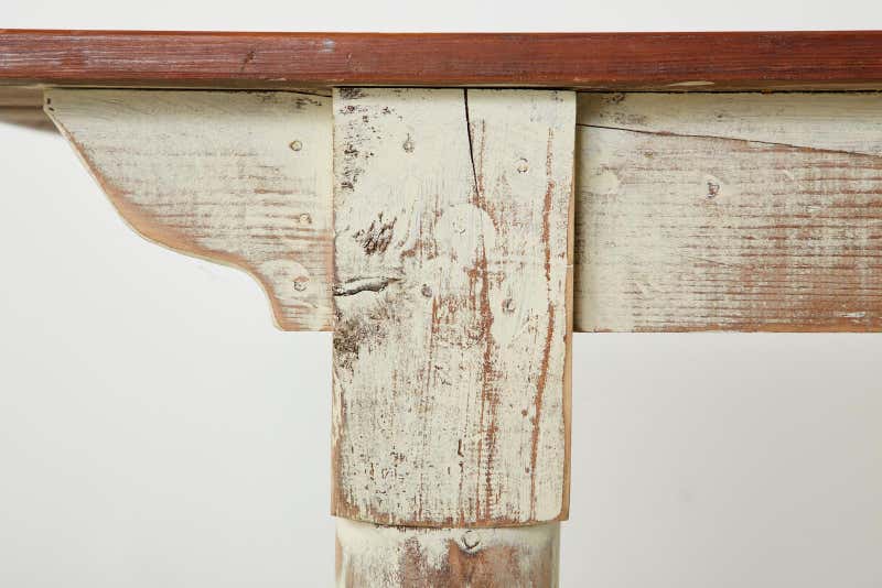 American Country Painted Pine Farmhouse Dining Table