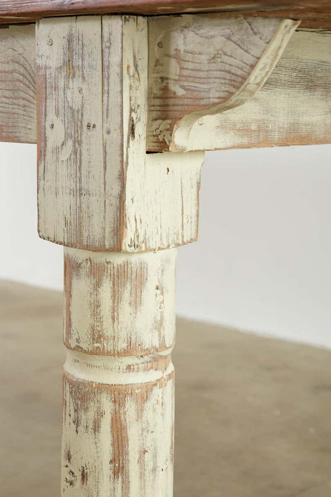American Country Painted Pine Farmhouse Dining Table