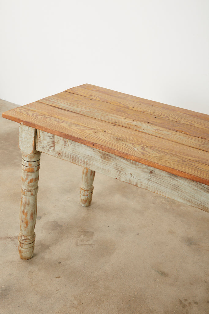 American Country Painted Pine Farmhouse Dining Table