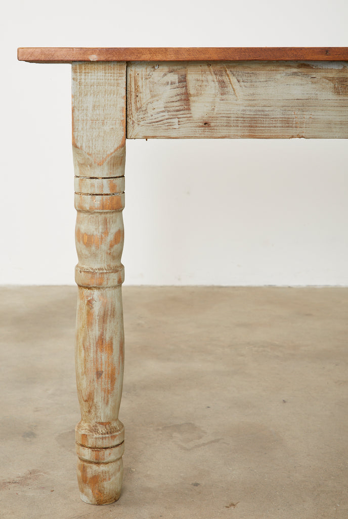 American Country Painted Pine Farmhouse Dining Table