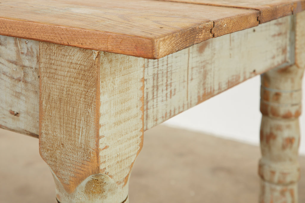 American Country Painted Pine Farmhouse Dining Table