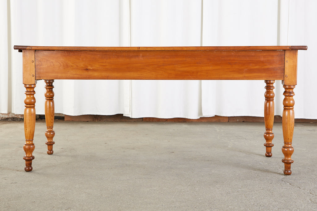French Louis Philippe Fruitwood Farmhouse Work Table Console