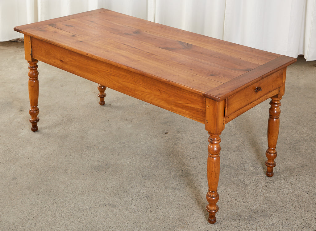 French Louis Philippe Fruitwood Farmhouse Work Table Console