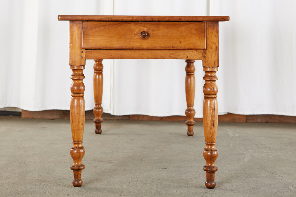 French Louis Philippe Fruitwood Farmhouse Work Table Console