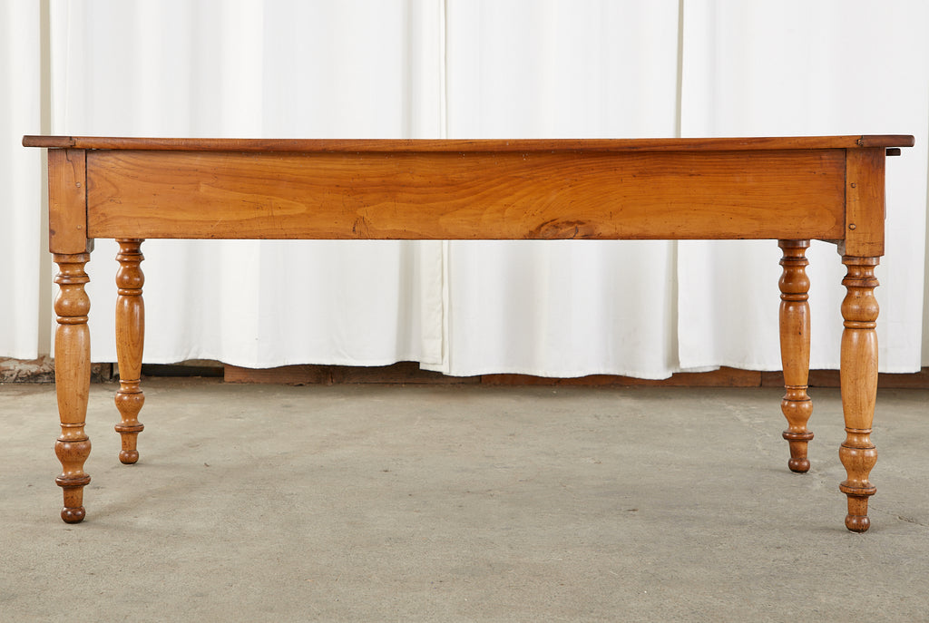 French Louis Philippe Fruitwood Farmhouse Work Table Console