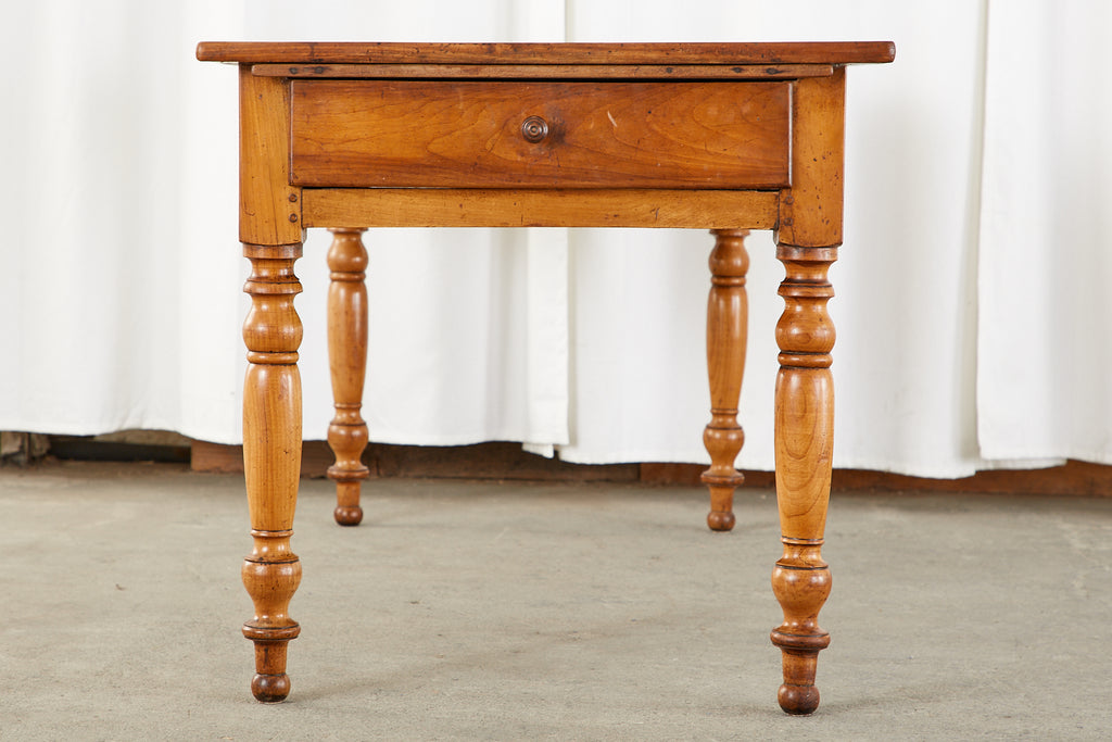French Louis Philippe Fruitwood Farmhouse Work Table Console