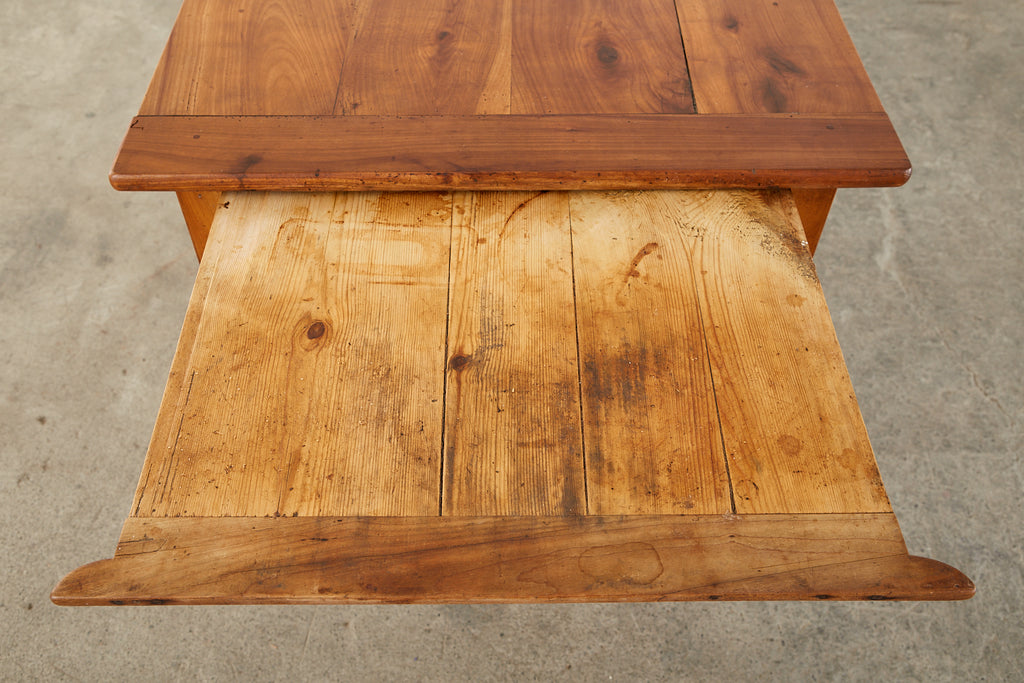 French Louis Philippe Fruitwood Farmhouse Work Table Console