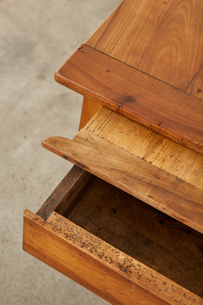 French Louis Philippe Fruitwood Farmhouse Work Table Console