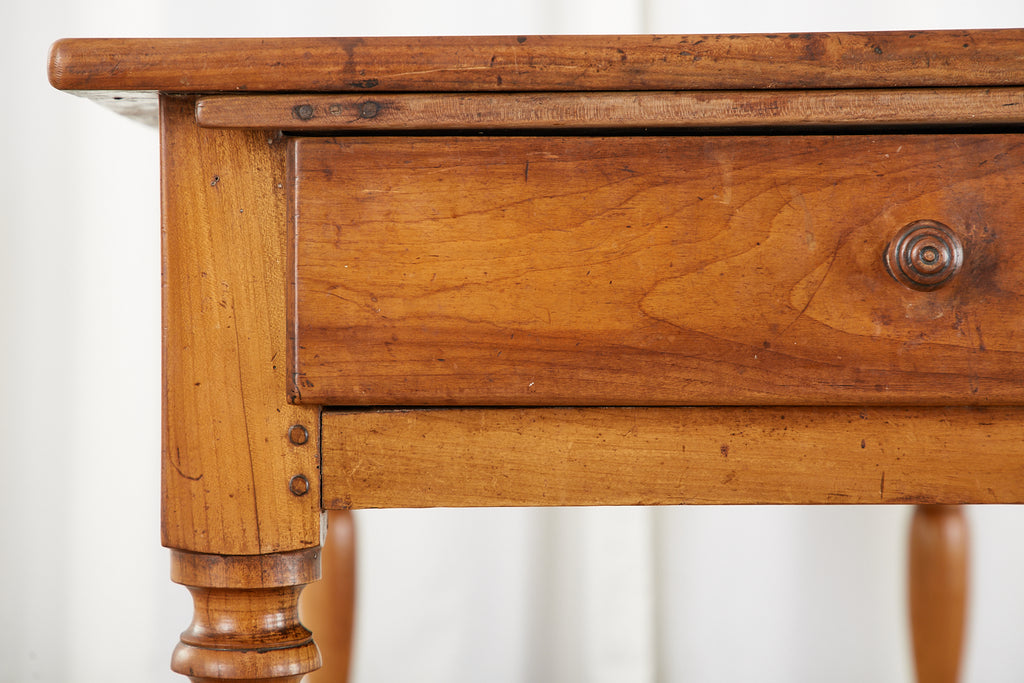 French Louis Philippe Fruitwood Farmhouse Work Table Console
