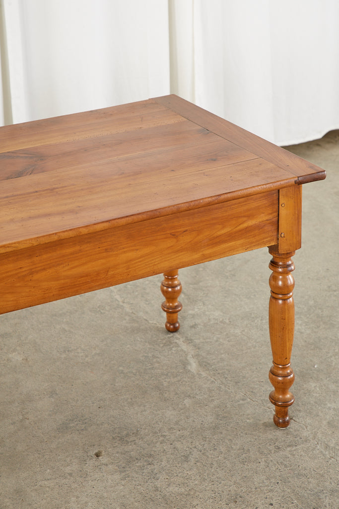 French Louis Philippe Fruitwood Farmhouse Work Table Console