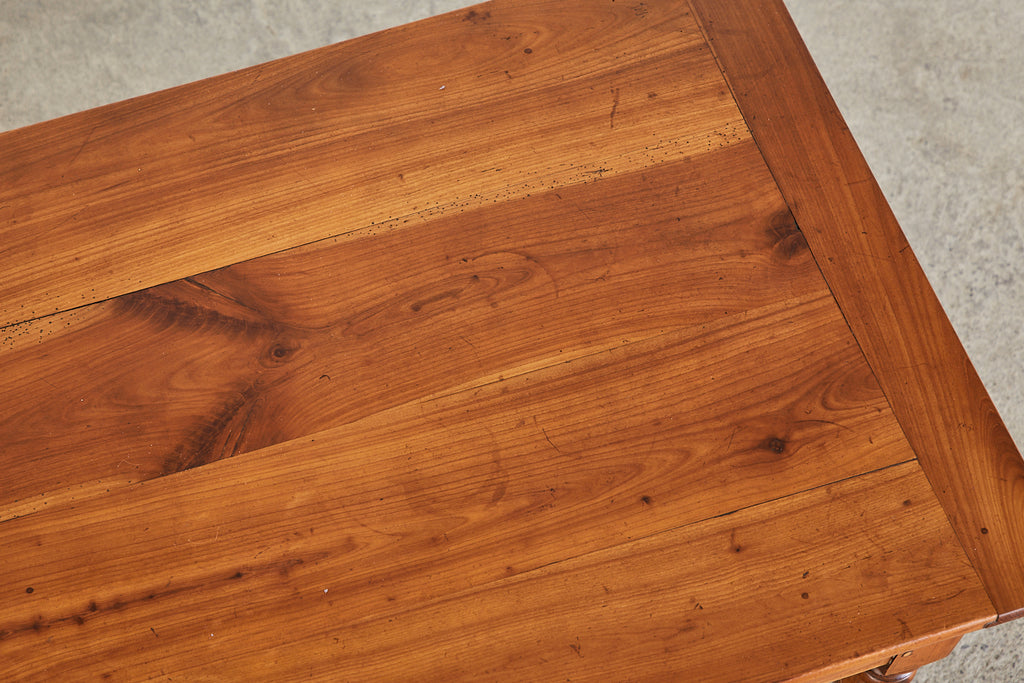 French Louis Philippe Fruitwood Farmhouse Work Table Console