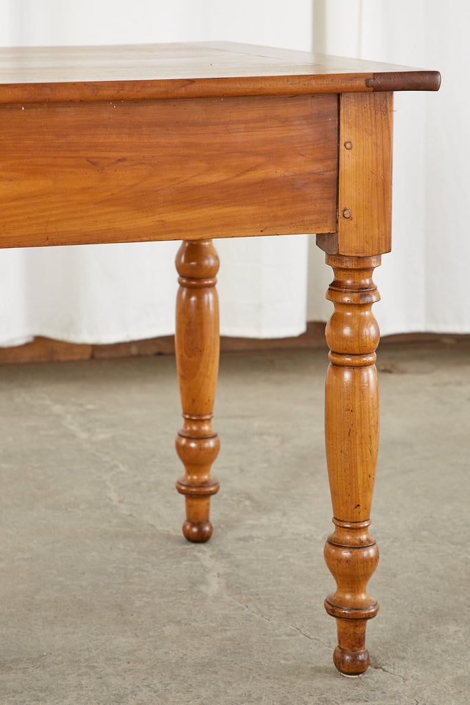 French Louis Philippe Fruitwood Farmhouse Work Table Console
