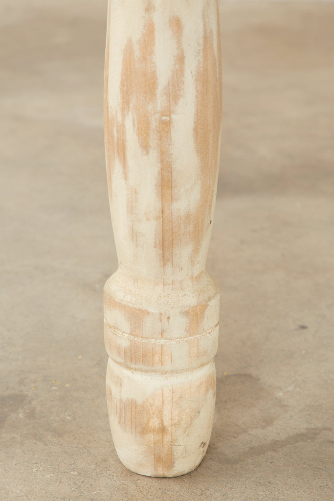 American Country White Painted Pine Farmhouse Dining Table