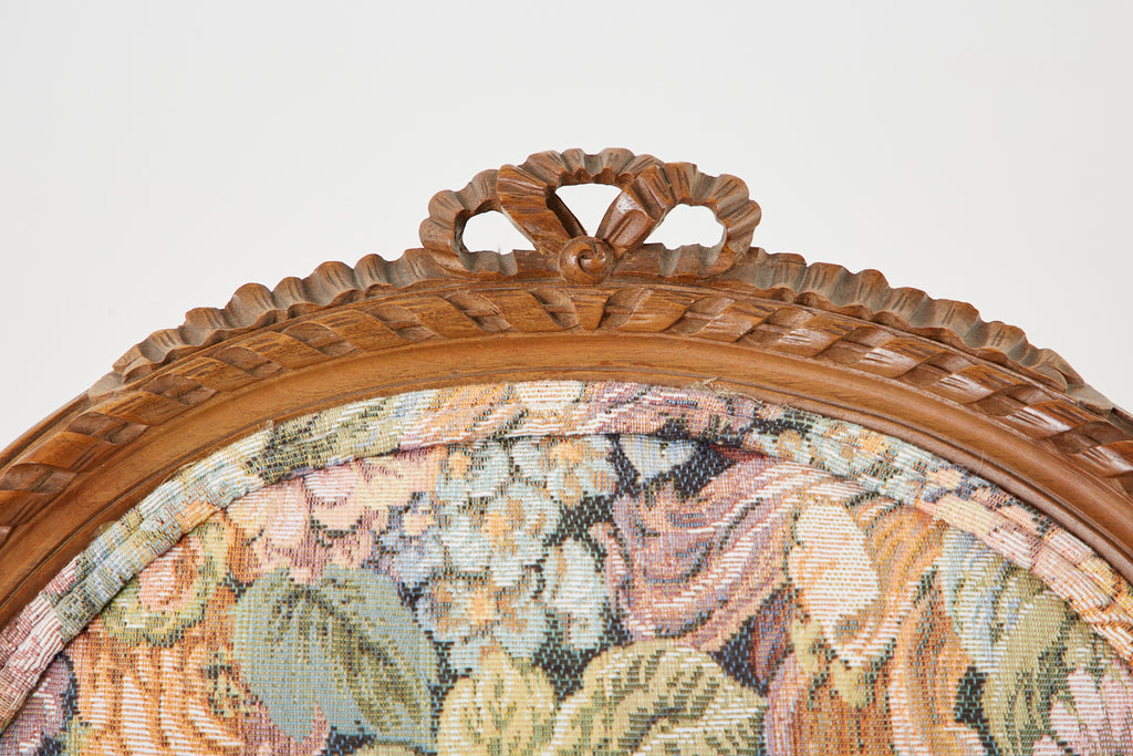 Pair of French Louis XVI Style Carved Fauteuil Armchairs